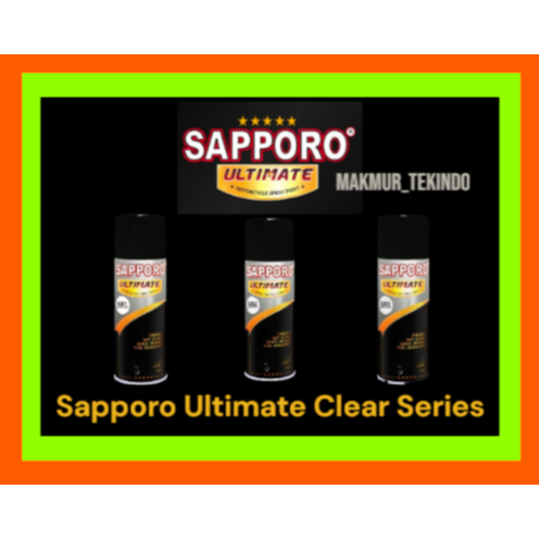 Sapporo Ultimate Clear Series 400ML#Clear Gloss, Clear Doff, Sand Clear#Cat Semprot Sapporo Clear