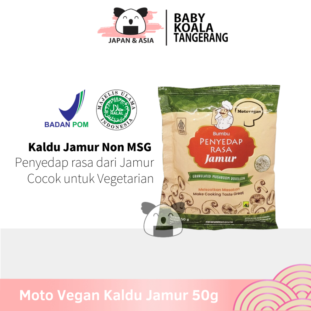 

MOTO VEGAN Kaldu Jamur Non MSG 50 g Halal │ Bukan Totolee
