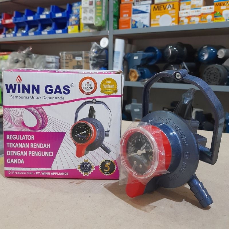WINN Regulator gas tekanan rendah kunci ganda