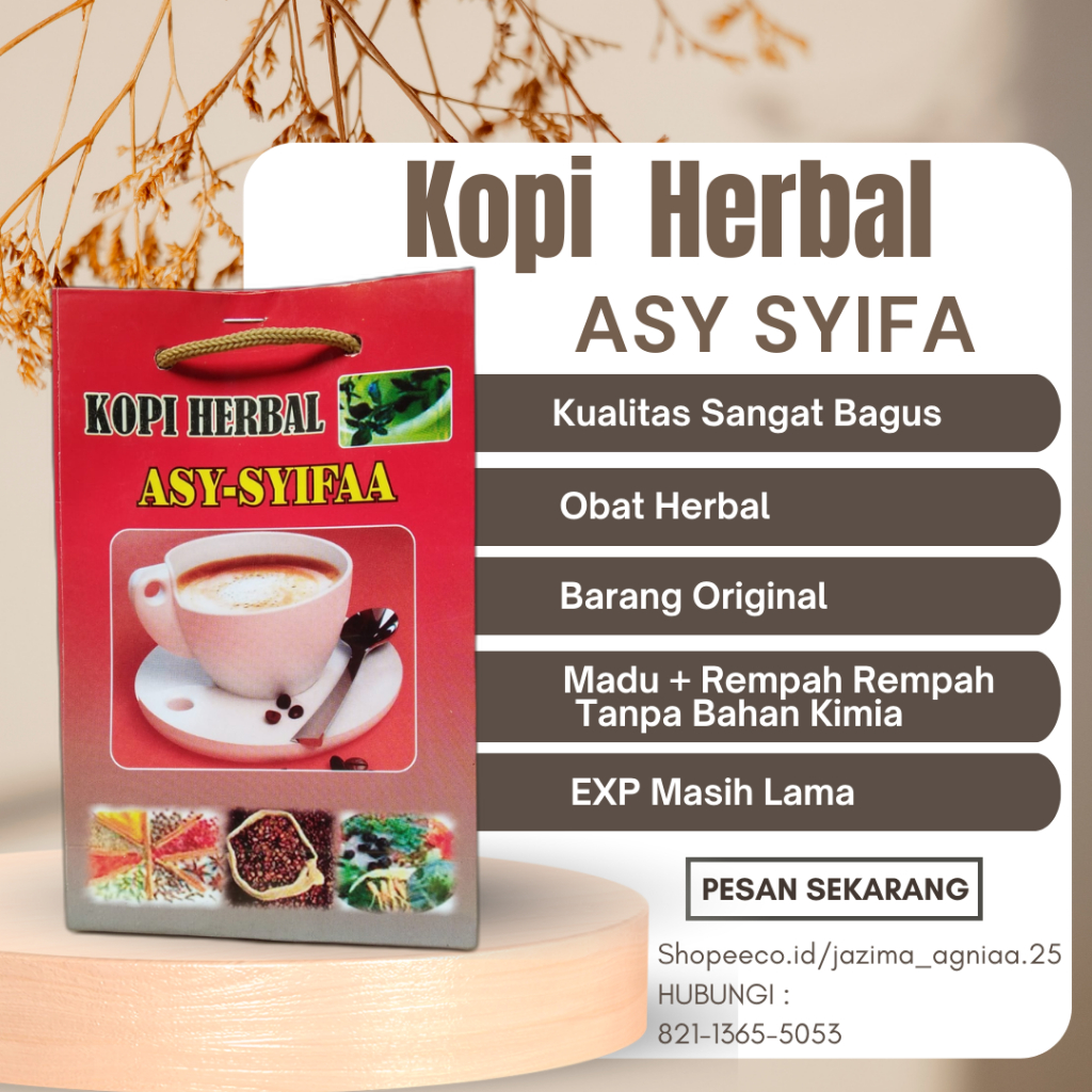 Madu Herbal Asy Syifa kopi Hitam Dengan Enzim lKarnitin KopiStaminaKuat KopiBubuk TerlarisBubukHalus
