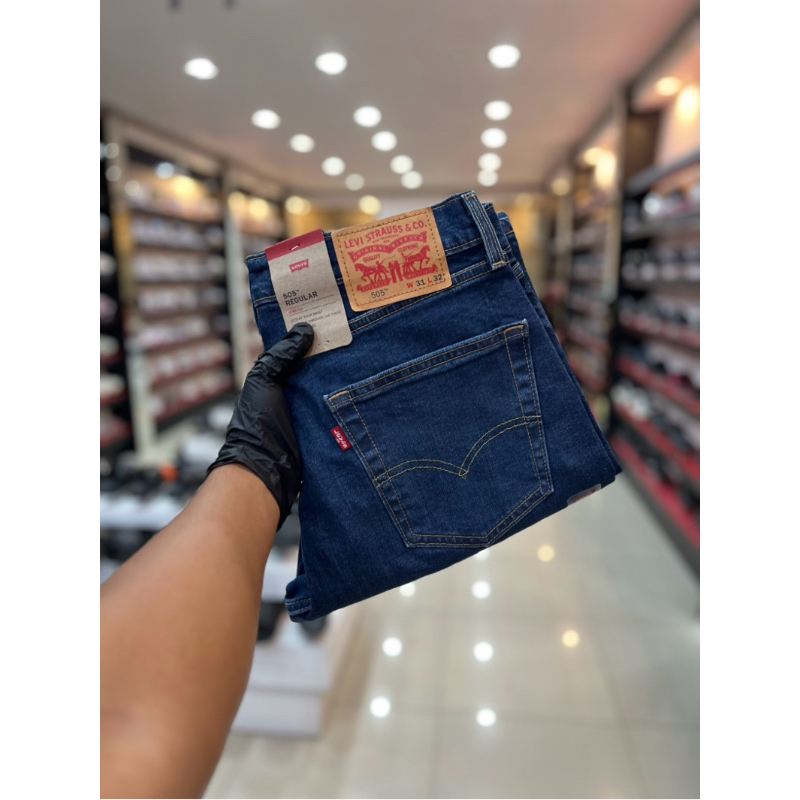 Celana Jeans Levis 505 Regular Fit Stretch Made In Vietnam ( 00505 - 3081 )