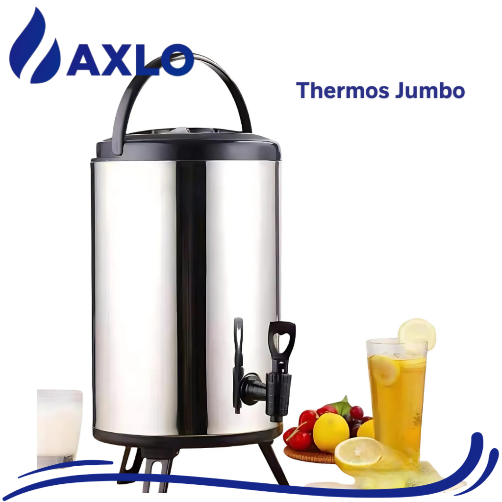 Termos Jumbo  THERMOS DISPENSER Stainless Steel Water tank Jug Dispenser uice Teh Kopi Stainless
