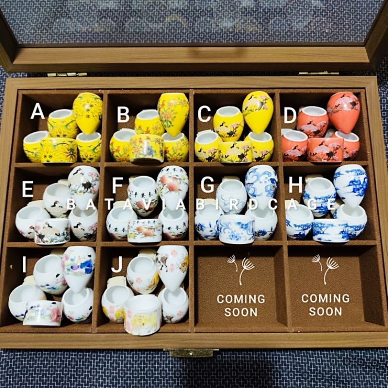 Cepuk Keramik Cungkok Kecil Model Jantung Pleci SET 5PCS