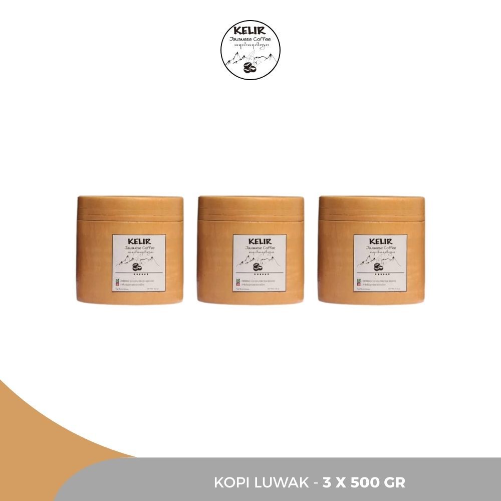 

KELIR JAVANESE COFFEE - Kopi Luwak - 3 x 500 Gram