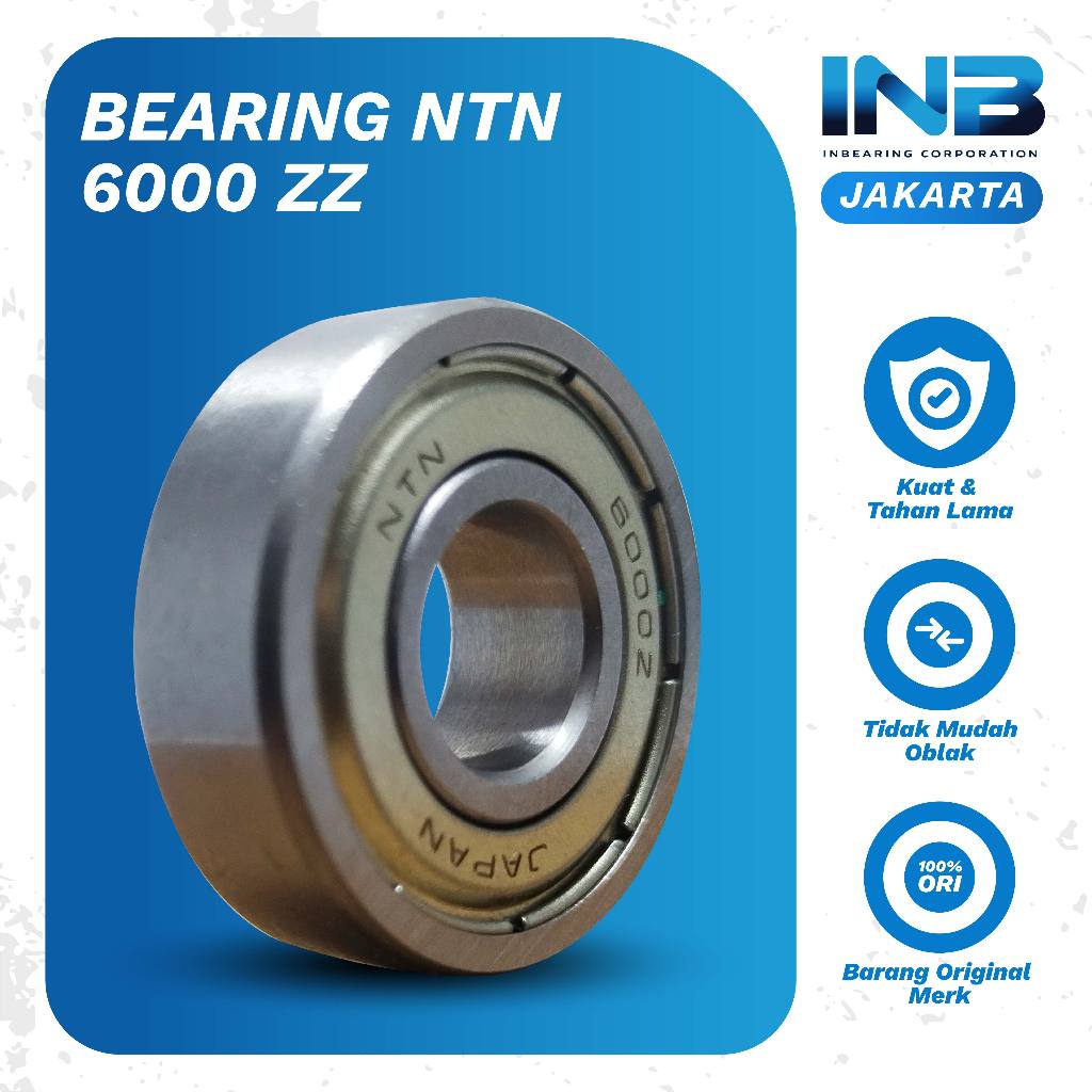 Laker Bearing 6000 zz NTN Laker As Roda Depan Belakang Sepeda Bearing Depan Kepala Bor Original NTN 