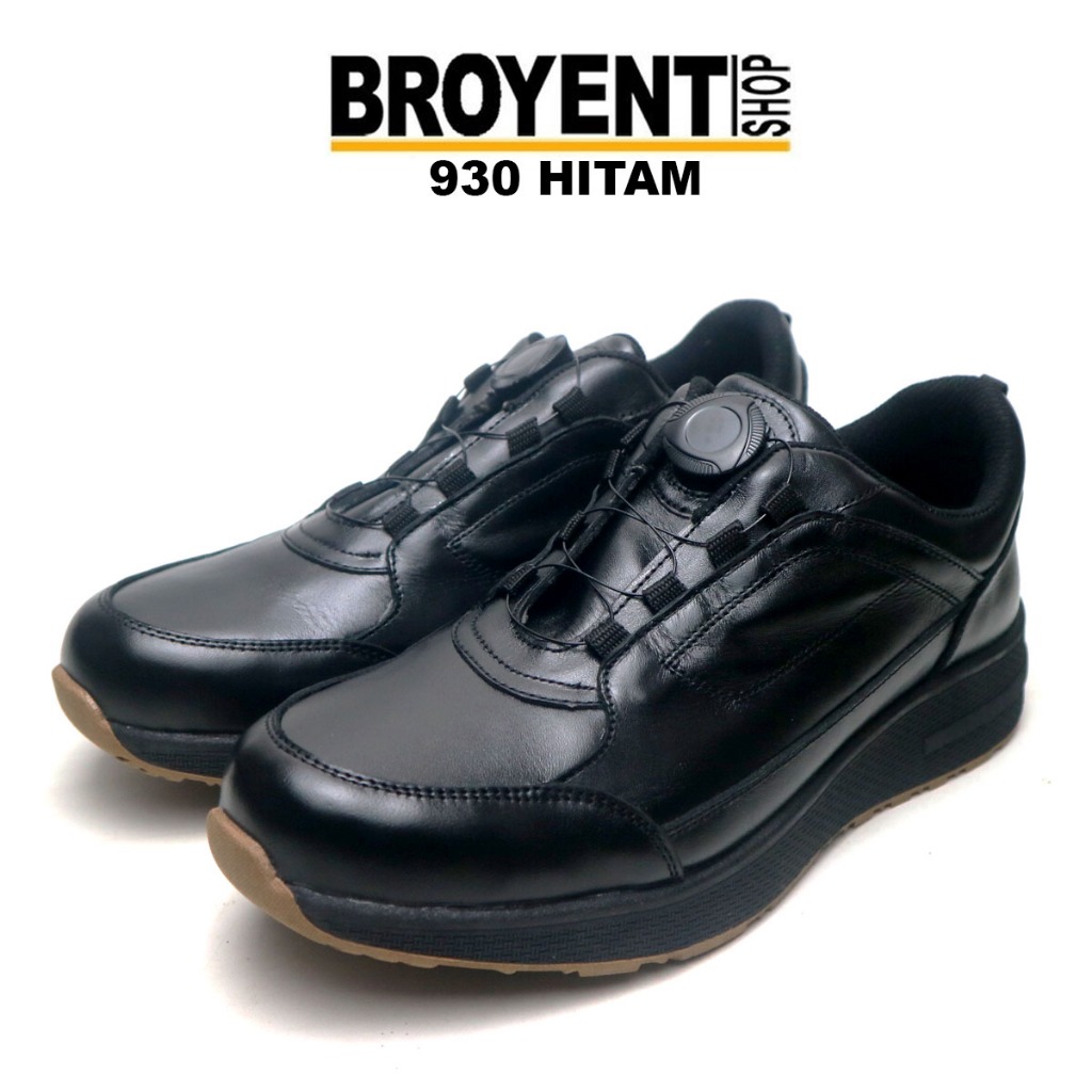 Sepatu Low Boots Safety Pria Tali Putar Kulit Sapi 930