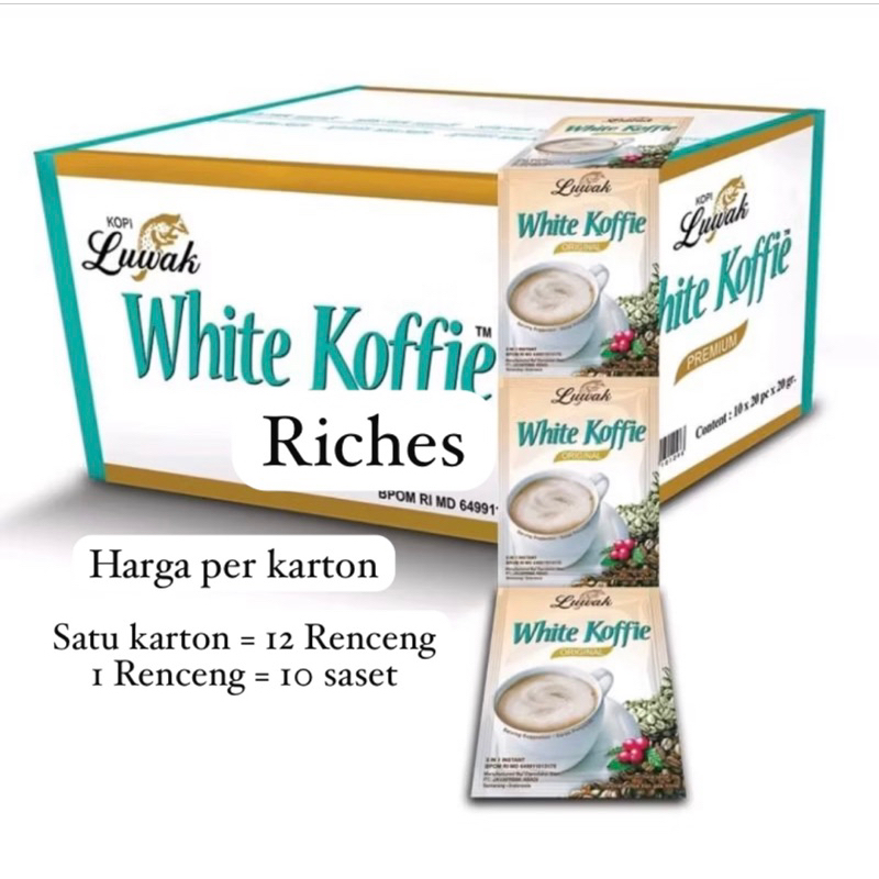 

Luwak White Koffie Original 10x20gr - 12 pcs [Carton]