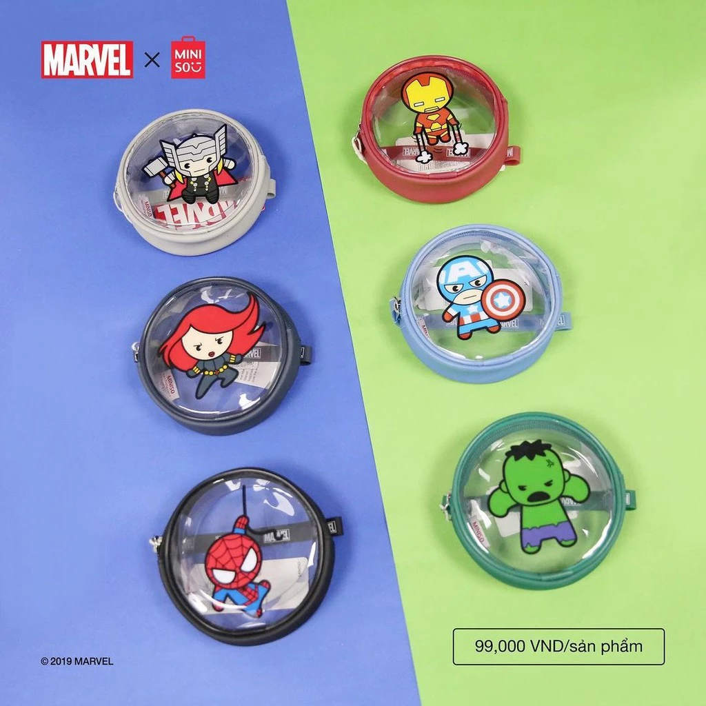 Miniso Marvel Transparant Coins Purse/Dompet Koin Transparan Miniso