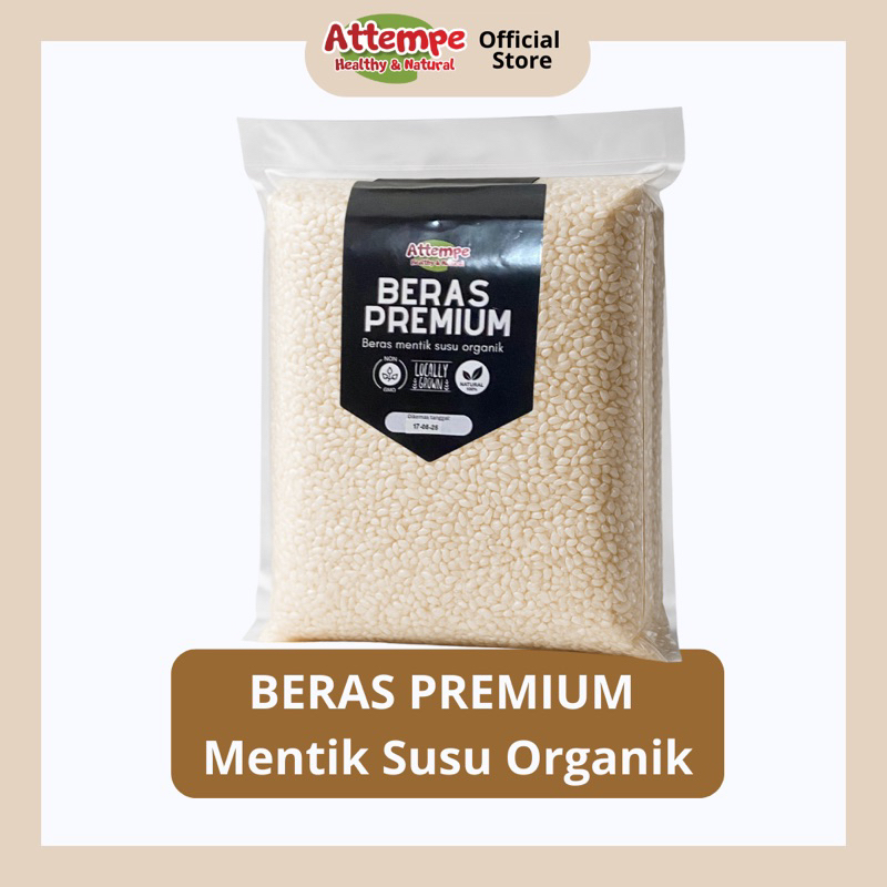 

ATTEMPE Beras Premium Mentik Susu Organik Wangi Alami dari Petani Lokal