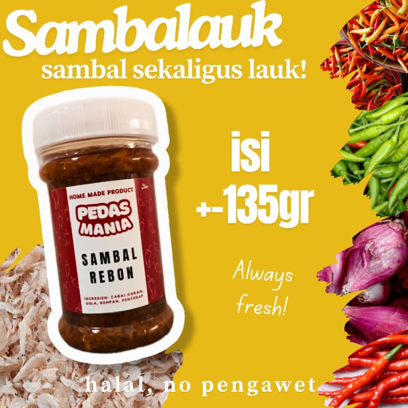 

Sambal Rebon | lauk melimpah | SAMBALAUK | 135gr