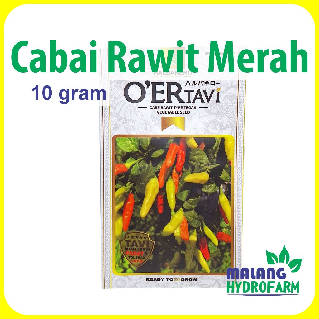 Benih Cabai Rawit Merah Oer Tavi 10 g Halbanero dataran rendah sampai tinggi unggul bibit biji bhask