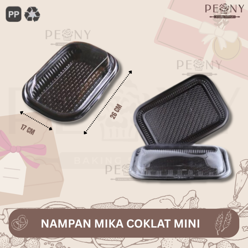 (ISI 10 PCS) NAMPAN MIKA COKLAT MINI/NAMPAN MIKA UNTUK HAMPERS