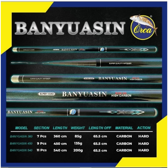 Joran Tegek Carbon ORCA Banyuasin 360 450 540