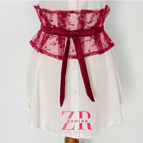 Obi Belt Tile Tali Pita/ Obi Tulle / Obi Gamis & Kebaya Viral Kekinian