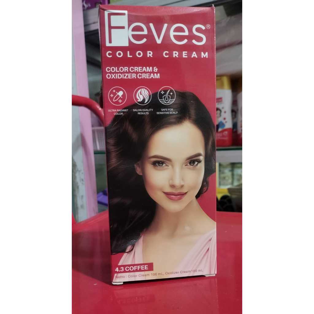 Feves Hair Color Cream 100ml Cat Rambut