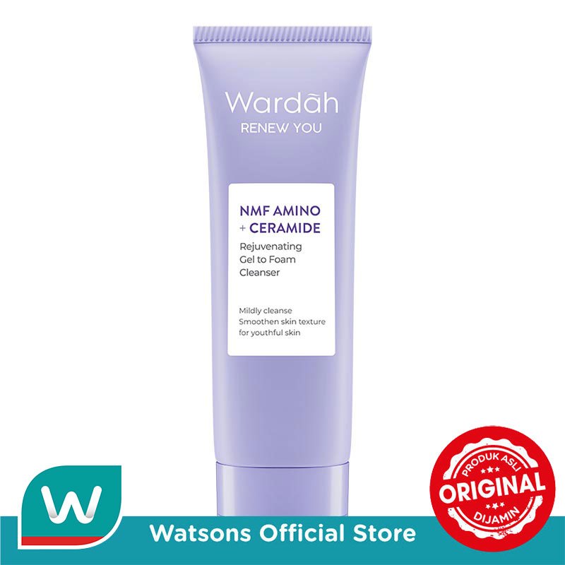 Wardah Renew You NMF Amino + Ceramide Rejuvenating Gel to Foam Cleanser 100ml