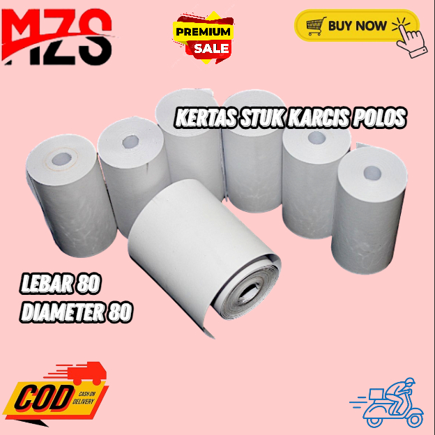 

KERTAS THERMAL 80x80 mm / KERTAS STRUK KASIR / KERTAS KASIR ROLL