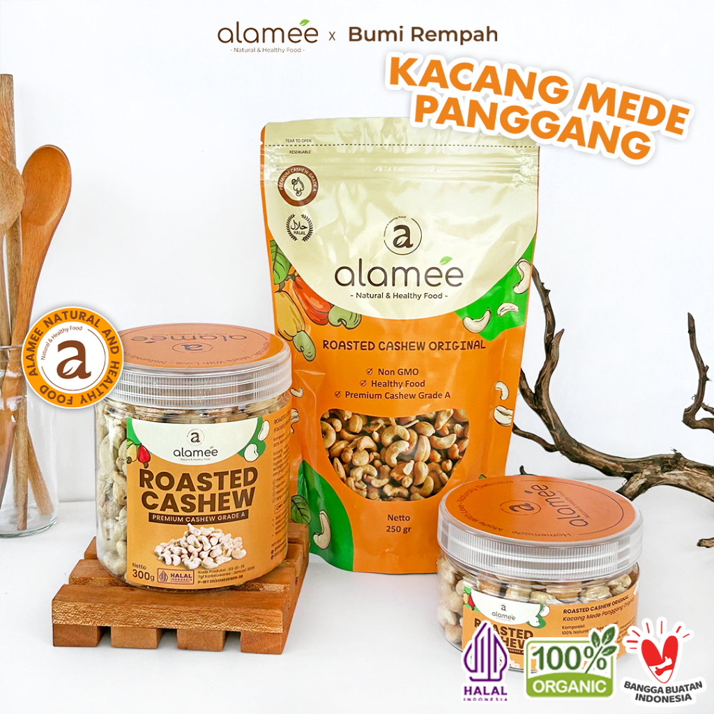 

Kacang Mede Mete Mente Cashew Panggang Roasted Oven Original Premium Grade A Utuh Matang Asli