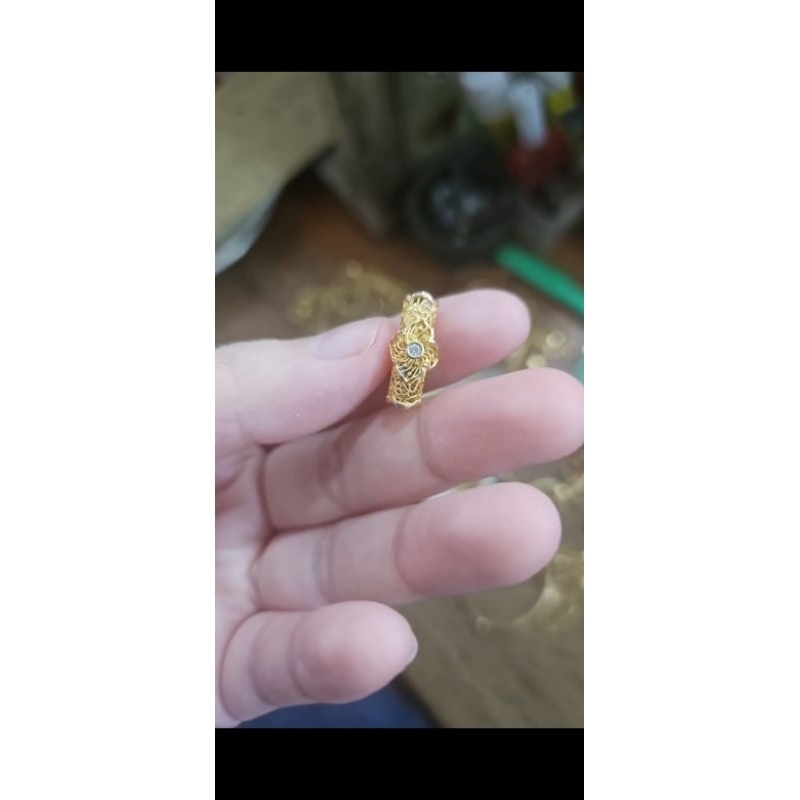 Charm liontin slobok gelang kalung pipa kuning kendari bunga lucu emas asli 375 8k