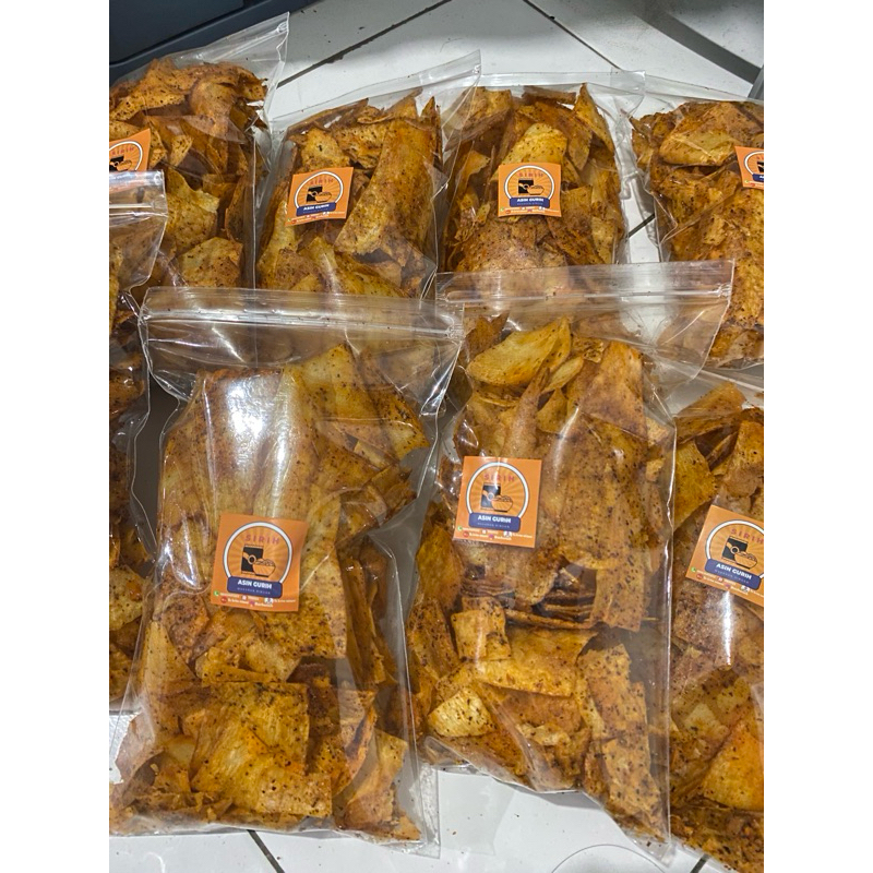 

Keripik Singkong Pedas Gurih Daun Jeruk/Keripik Singkong Asin Pedas Gurih