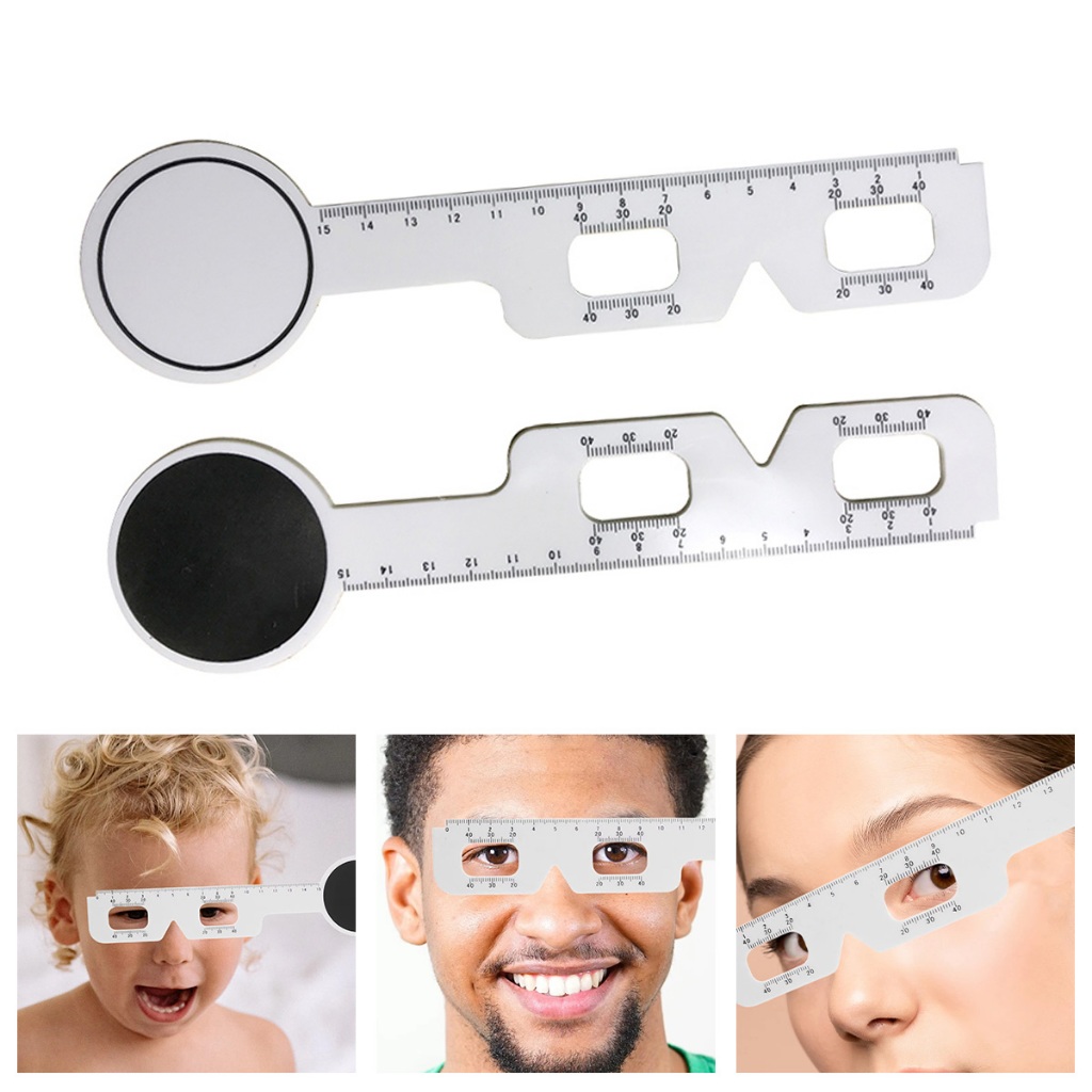 2In1 Manual PD Meter Alat Ukur Mata Pupil Distance Ruler meter / Alat Tes Mata Occluder Okluder untu