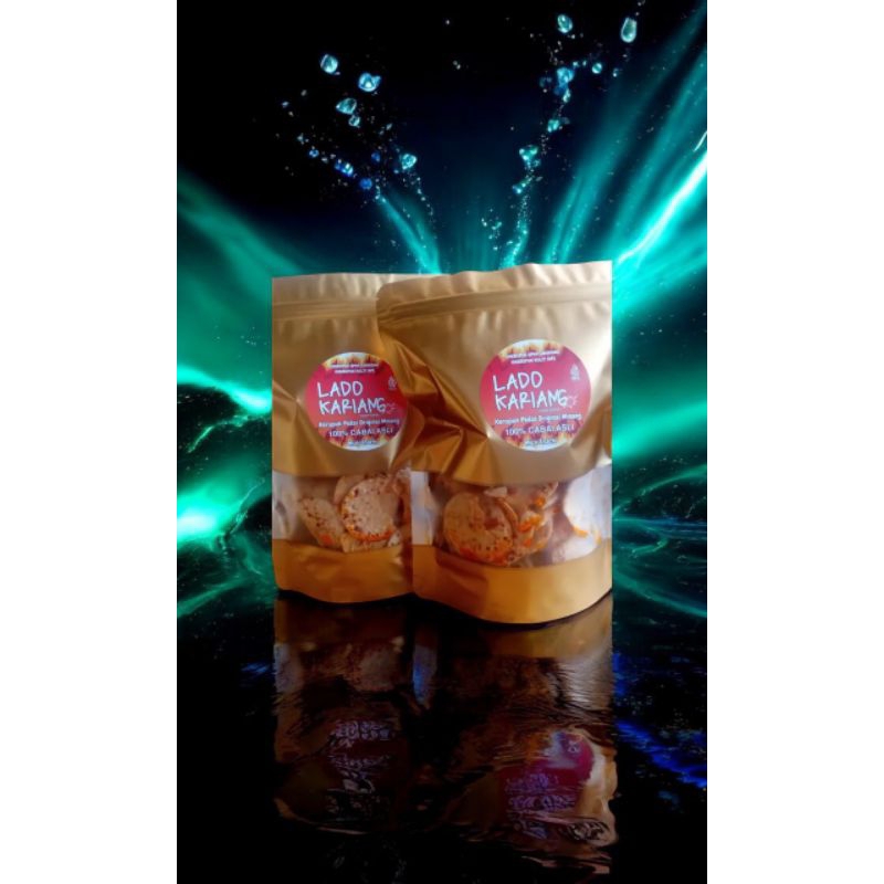 

kerupuk Pedas 2 in 1, Kerupuk Kulit Sapi dan Kerupuk Opak Singkong , LADO KARIANG (cabai kering) Dalam satu Kemasan ,Original Sumatera Barat.