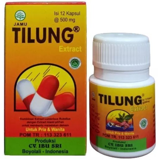 Tilung (Cacing Kering) - Obat Tifus / Tipes Tilung Sirup / Kapsul Sirup Cacing Kalung / Obat Turun P