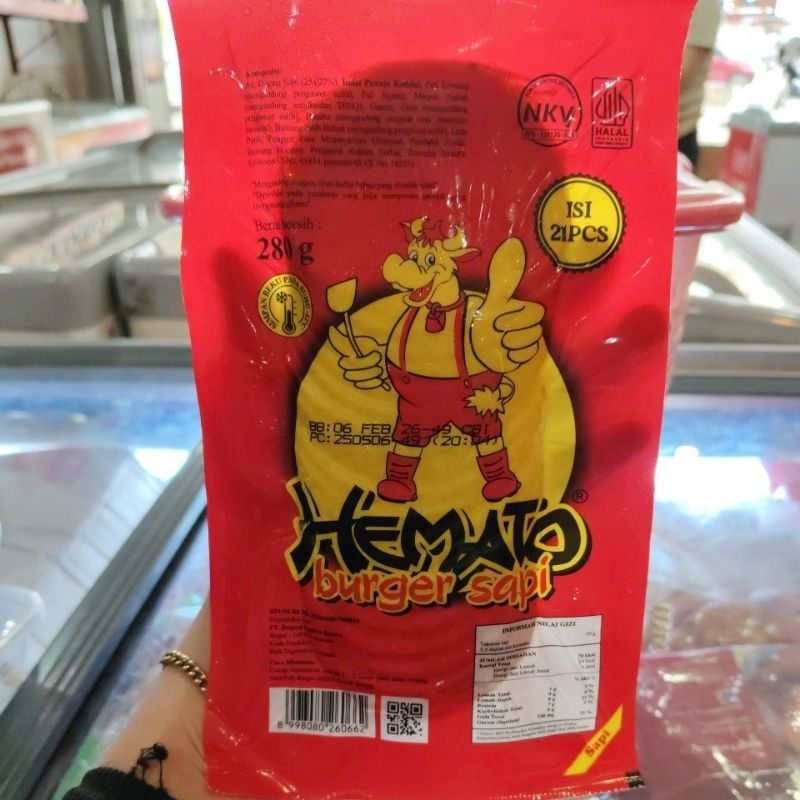 

Hemato burger sapi isi 20pcs 280g