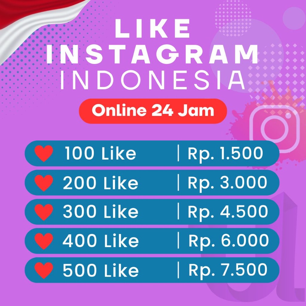 LIKE INSTAGRAM REAL INDONESIA PERMANEN  - Online 24 Jam