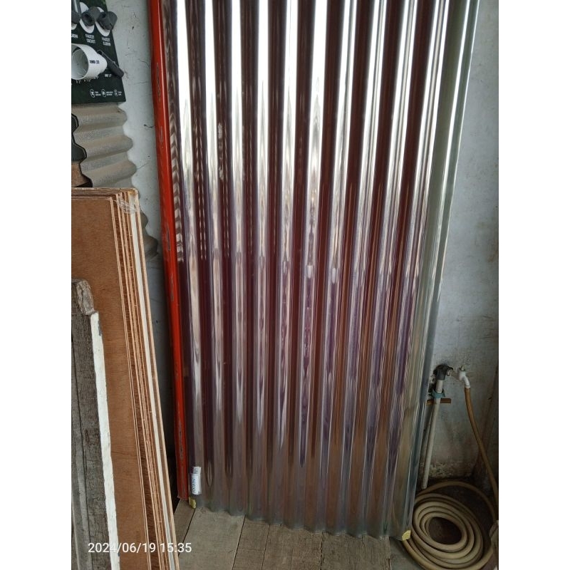 Line roof Seng Plastik Transparan/Bening ukuran 6 kaki tebal 0.8 mm jumlah 1 kodi