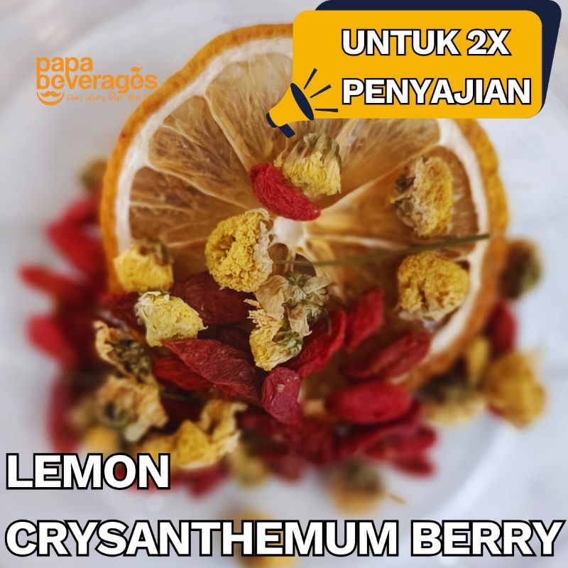 

CRYSANTHEMUM FLOWER LEMON BERRY TEA - TEH KRISAN LEMON GOJIBERRY - TEH HERBAL - HERBAL TEA