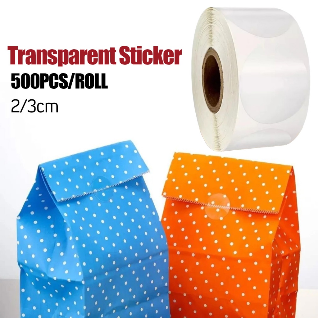 

25/30mm Stiker Transparan sticker bundar Cocok untuk undangan dan penutup hadiah