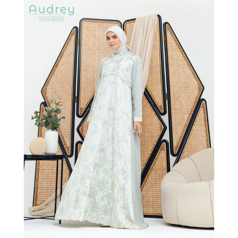 AUDREY DRESS / GAMIS PESTA WANITA / DRESS MEWAH ORI BY MAREVI (HANYA SIZE STANDAR)