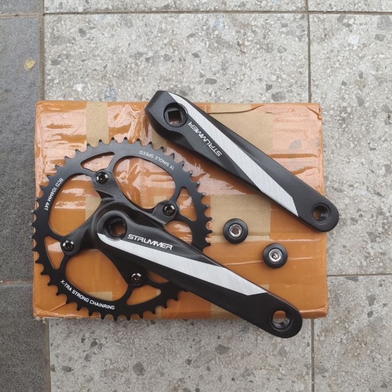 Crank set Chainwheel Fixie Strummer 44T alloy bcd 140 arm 170 single speed bb ht1 as kotak xtra stro
