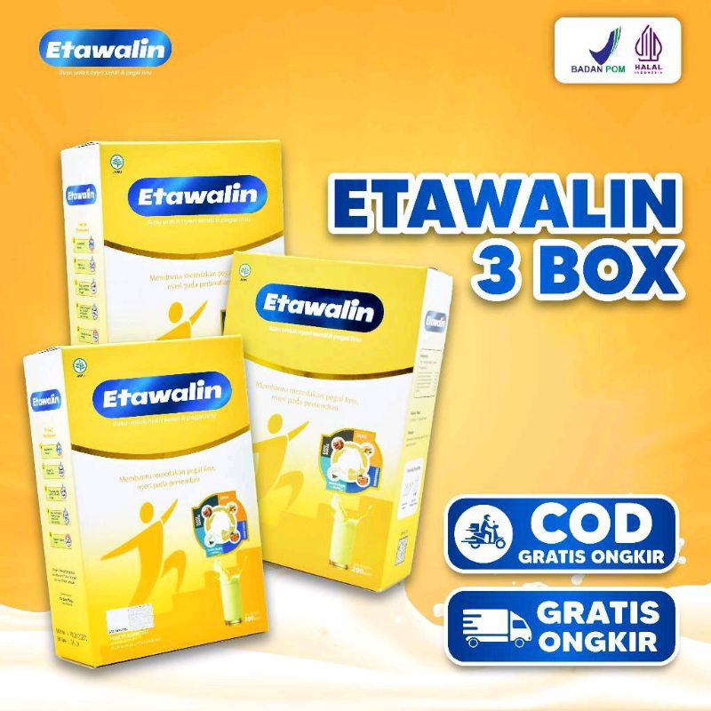 

ETAWALIN 3BOX - Original 100% Susu Kambing Etawa Original Asli 3x Lebih Cepat Atasi Nyeri Sendi dan Asam Urat Meningkatkan Kepadatan dan Kesehatan Tulang Atasi Reumatik.