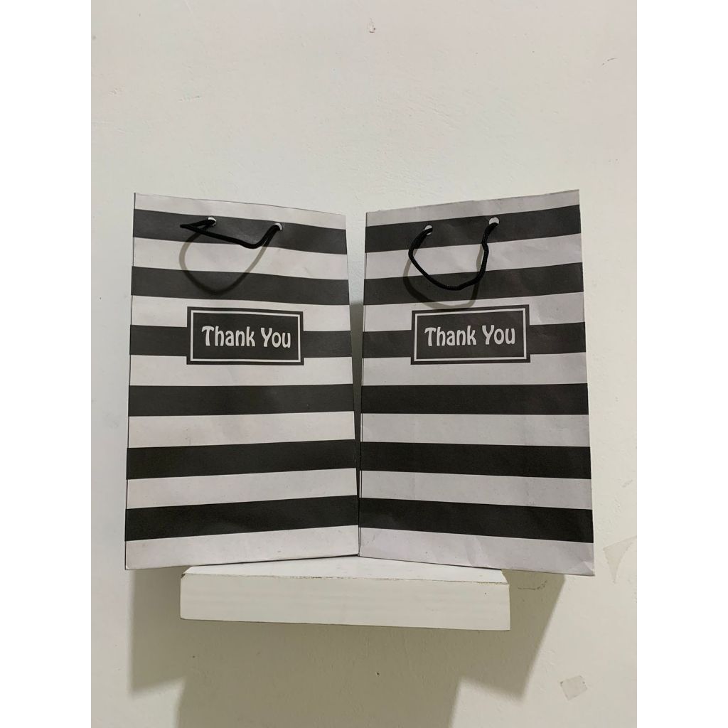 

Paper Bag Thank You Black White