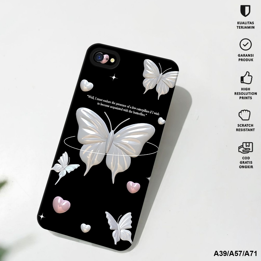 CASE OPPO A39/OPPO A57 - Softcase OPPO A39/OPPO A57 Motif Butterfly - Case Pro Camera - Case Hp OPPO