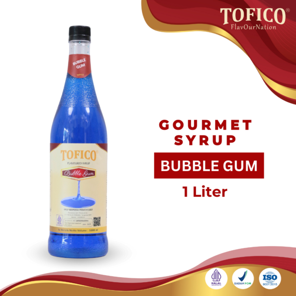 

Syrup Bubble Gum Tofico / Sirup Rasa Permen Karet Premium 1 Liter / Tofico Syrup Official