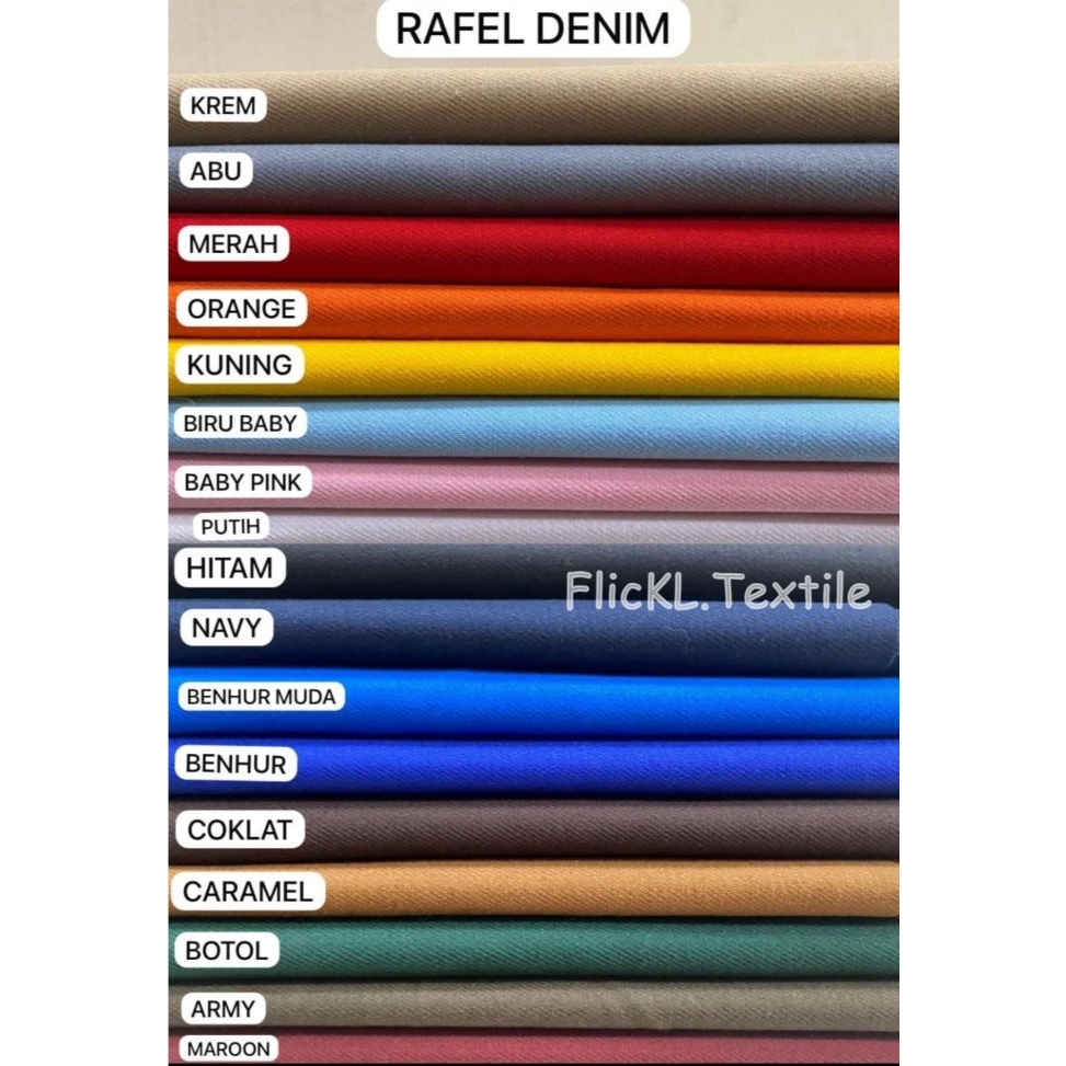 KODE T7X Kain Jeans Sueding Bahan Denim Sueding Rafel Rapel Sueding Twill 7s Sueding Amertex