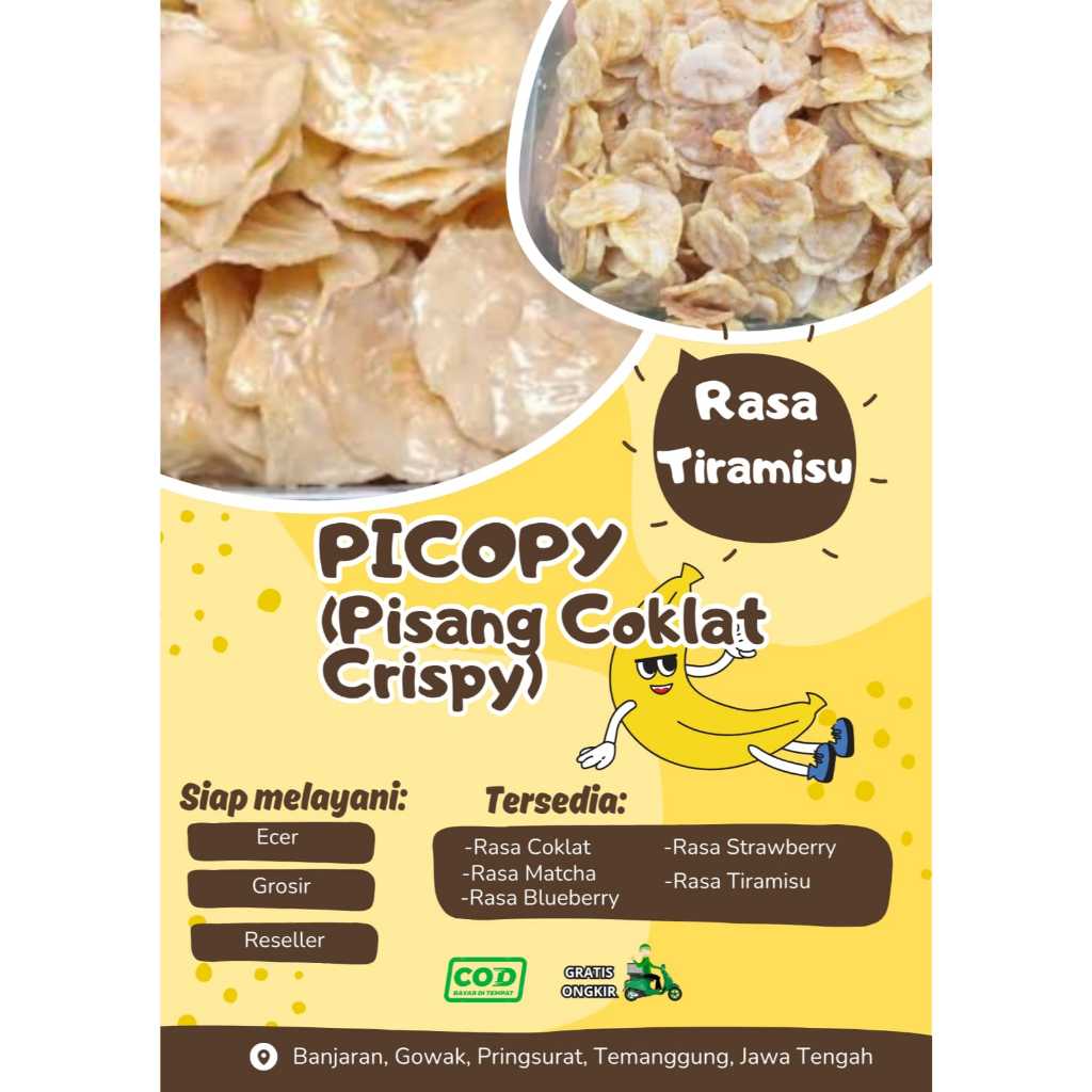 

Keripik Pisang Coklat Crispy (PICOPY) || Rasa Tiramisu Keripik Pisang Snackfood