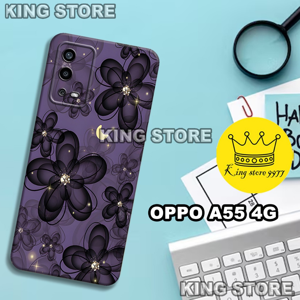 (KS5)  Softcase karet untuk OPPO A55 Motif gambar karakter Bunga/casing OPPO A55 terbaru/kesing hp/s