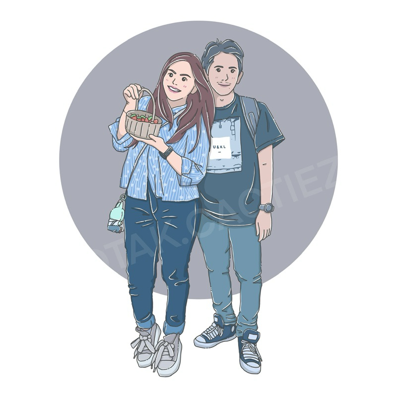 Jasa gambar ilustrasi lucu - sketch - sketsa wajah - gambar wajah - gambar full badan
