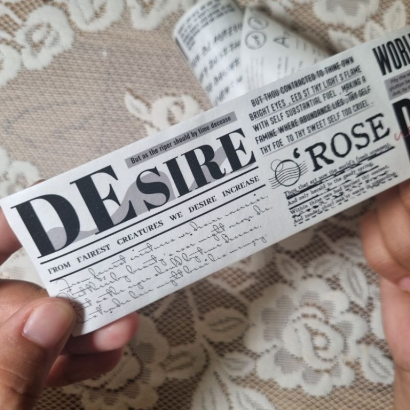 

XIAOBAIJIA MOTTLED FLOW stiker kata kata washi tapes quotes