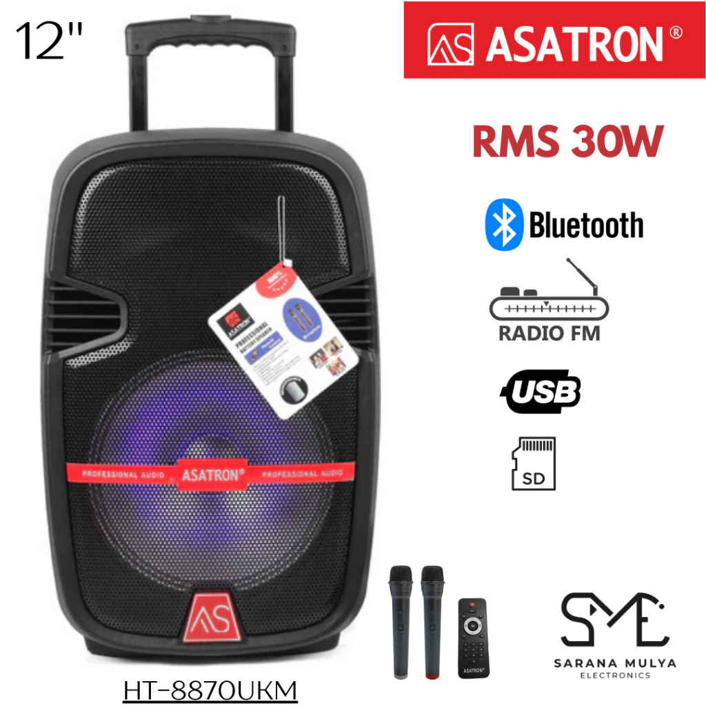 SPEAKER BLUETOOTH ASATRON HT-8870UKM 12"