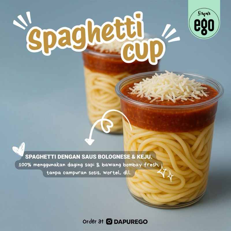 

Spaghetti cup cocok untuk acara ulang tahun / hampers / arisan / bukber