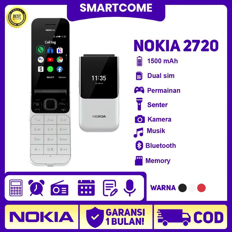 HP NOKIA 2720 FLIP DUAL SIM HP JADUL LIPAT