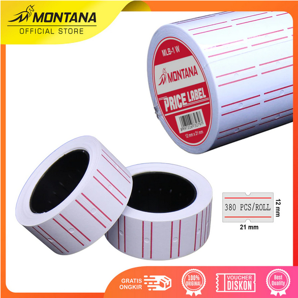 

STIKER LEBEL HARGA / KERTAS LEBEL HARGA MONTANA (079625) ***