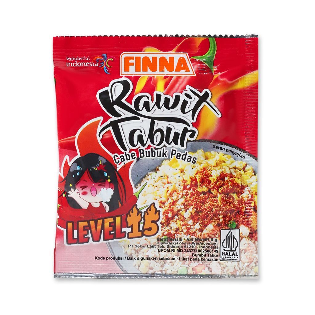 

FINNA RAWIT TABUR BUBUK CABE LEVEL 15 PACK 5 X 12 SACHET FUN CORNER DENGAN PAKING AMAN