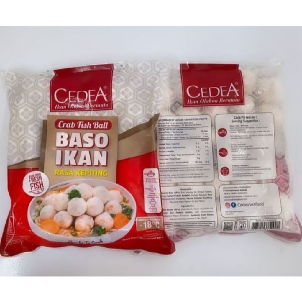 

Bakso Cedea Ikan Rasa Kepiting Baso Bulat Cedea Kepiting 500gr