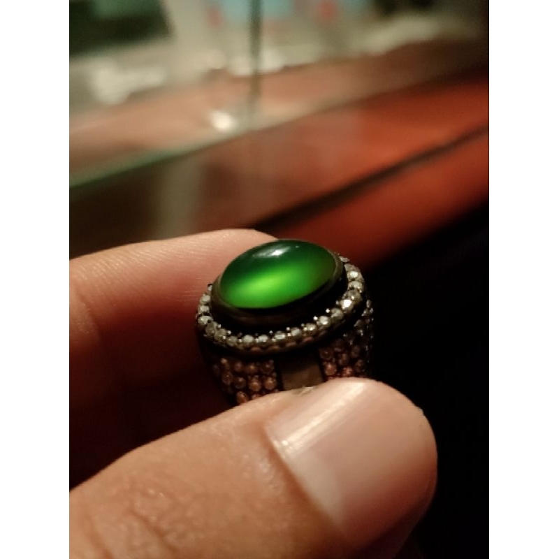 Bacan Majiko Bahan Dari Coklat Natural Ring Perak